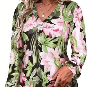 Tropical Floral Top -NWOT